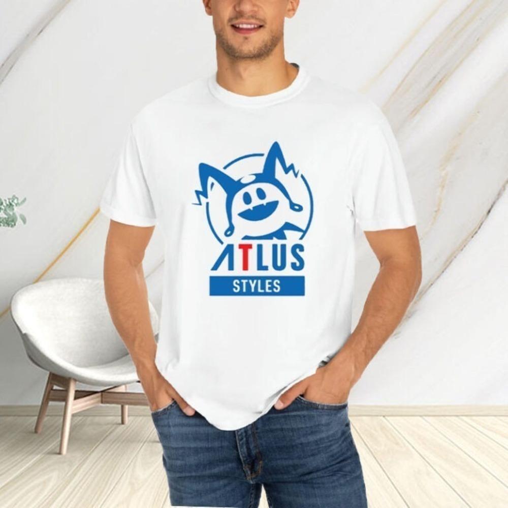 Atlus West  T Shirt Atlus Styles Retro Video Game Graphic Fan Gift Tee